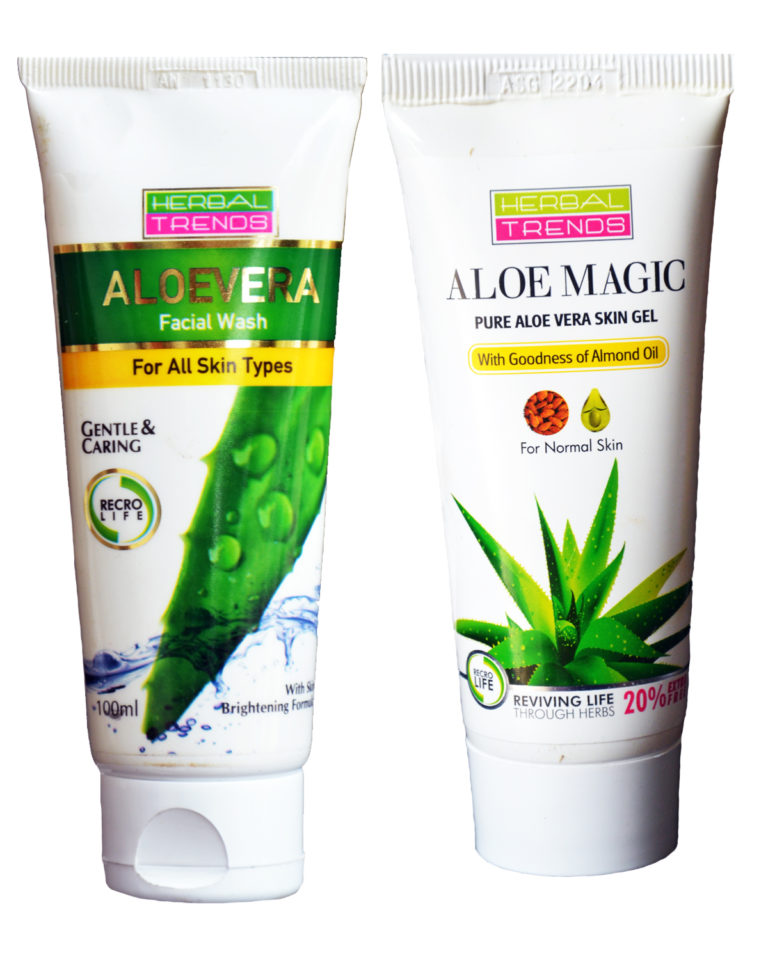 Dry Skin Care- Pure aloe vera gel  subsequently almond-  perspective wash  